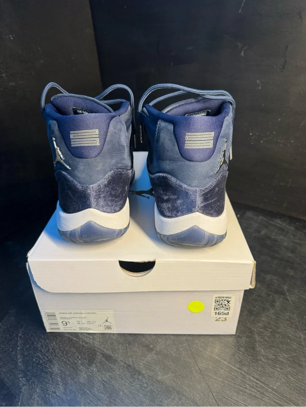 Jordan 11 women’s  Lace-Up High Top Boots - Navy Blue